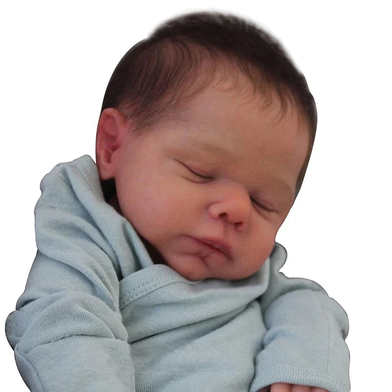 48CM Reborn Dolls Complete Finished Touch Soft Newborn Baby Marley Realistic Silicone Doll Handmade Rooted Hair Doll